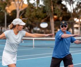 Adult tennis coaching