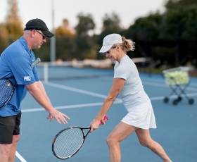 Adult tennis coaching
