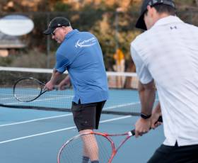 Adult tennis coaching